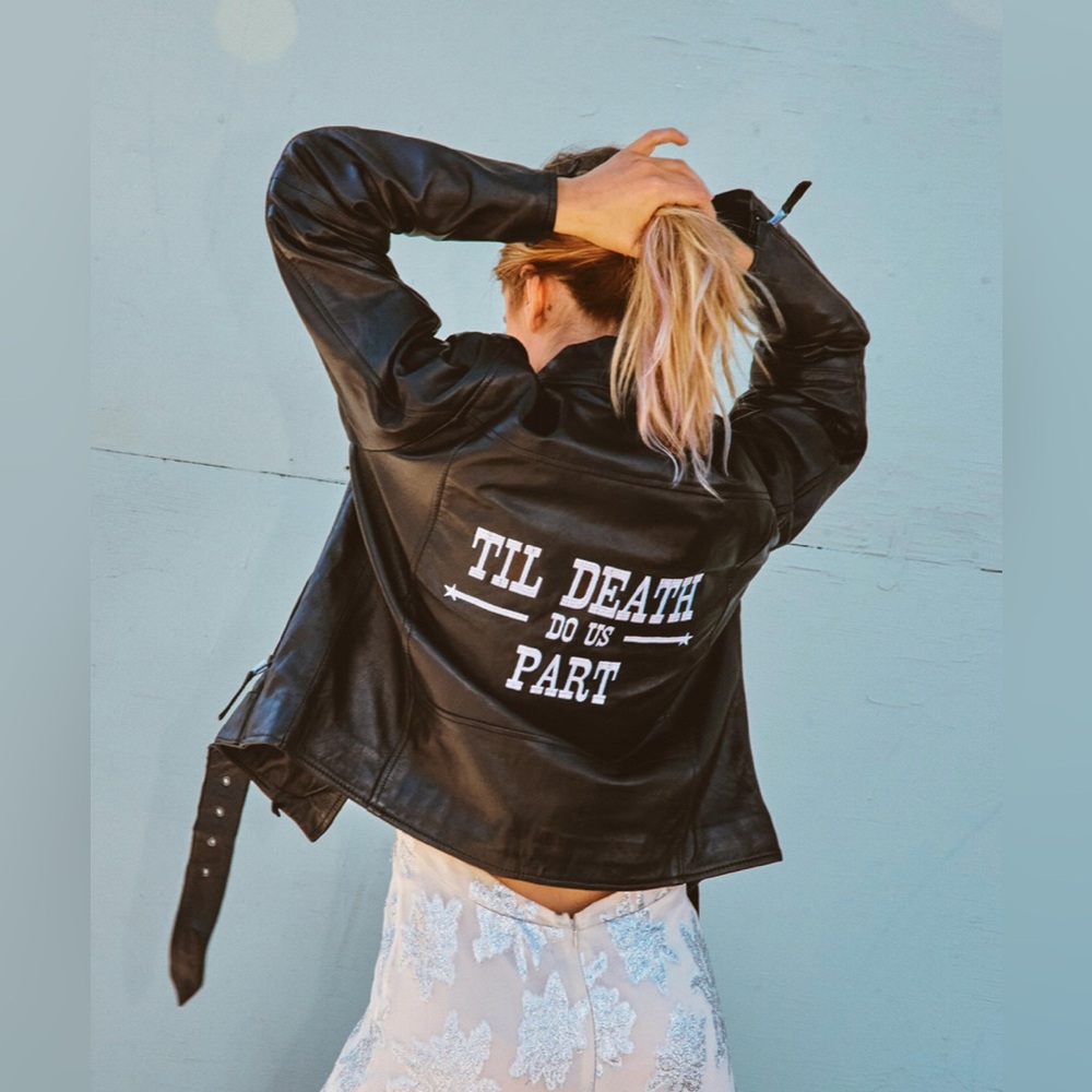 Nasty Gal “Til Death do us Part” Leather Bridal Jacket